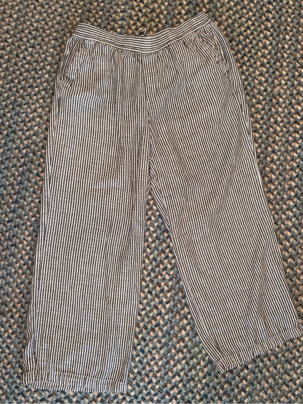 Old Navy Wide Leg Stripe Linen Pants sz L